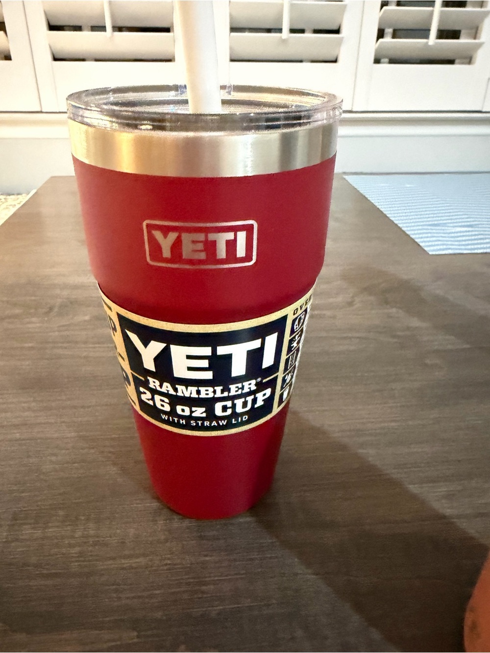 Yeti Rambler 26 oz Tumbler in Harvest Red with Silver Logo